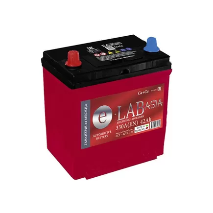 E-Lab Asia 6CT-42B19R 42 A/h 330 A L+ 187x129x200(220) мм