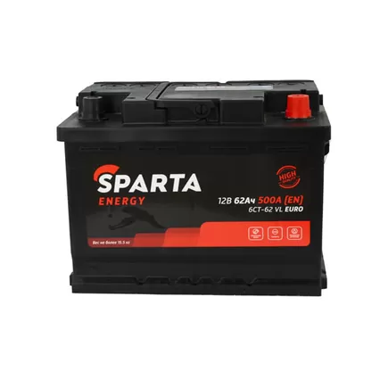 Sparta Energy 62 A/h 500 А R+ 242x175x190 мм