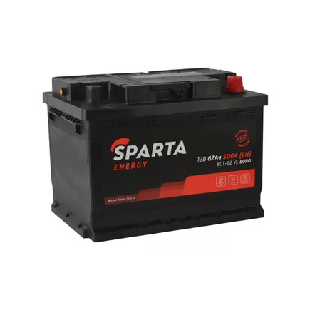 Sparta Energy 62 A/h 500 А R+ 242x175x190 мм