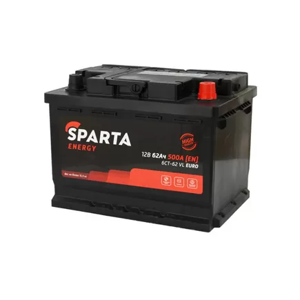 Sparta Energy 62 A/h 500 А R+ 242x175x190 мм