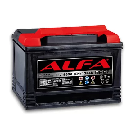 ALFA Truck 125 R 125 A/h 980 A R+ 350x175x230 мм