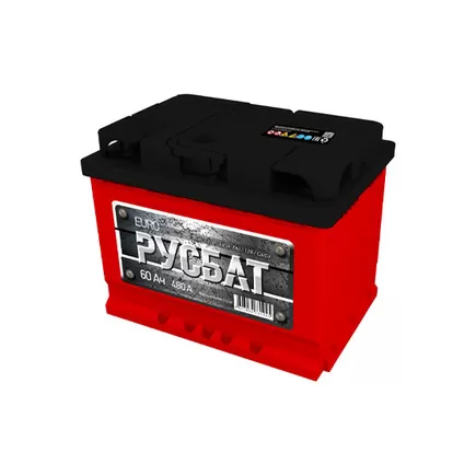 РУСБАТ 60 A/h 480 A R+ 6СТ-60 Евро 242x175x190 мм