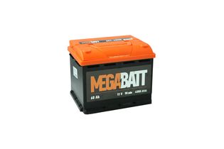 Mega Batt 6CT-60 рус. 60 A/h 480 A L+ 242x175x190 мм