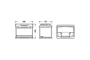 #ODИH 60 A/h 500 A R+ 242x175x190 мм