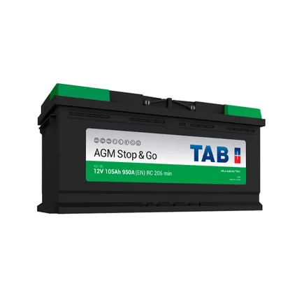 Tab EcoDry AGM STOP&GO 105 A/h 950 A R+ 393x175x190 мм