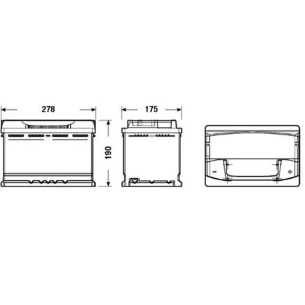 Ista 7 Series 66 A/h 620 A R+ 278x175x190 мм