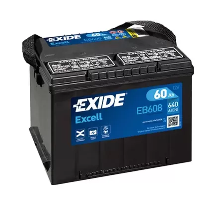 Exide Excell EB608 American 60 A/h 640 A L+ 230x180x186 мм