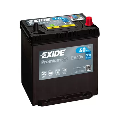 Exide Premium EA406 40 A/h 350 A R+ 187x127x220 мм