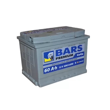 Bars Premium 60 A/h 600 A R+ 242x175x190 мм