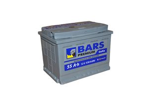 Bars Premium 55 A/h 530 A R+ 242x175x190 мм