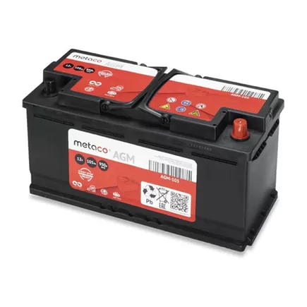 Metaco AGM 105 A/h 950 А R+ 393x175x190 мм