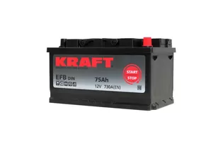 Kraft EFB Start&Stop 75 A/h 730 A R+ 315х175х190 мм