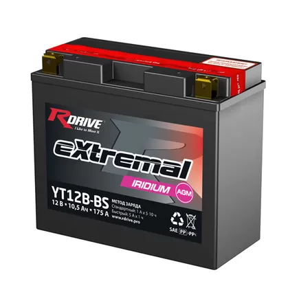 RDrive eXtremal Iridium YT12B-BS 10 A/h 175 A L+ 151x70x130 мм