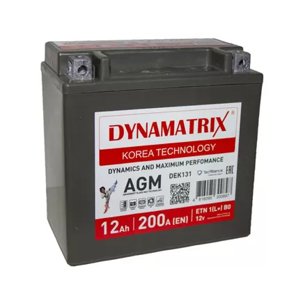 Dynamatrix-Korea AGM DEK131 12 A/h 200 A L+ 150x87x145 мм