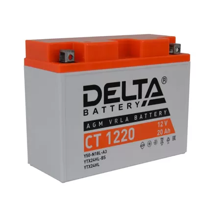 Delta AGM СТ 1220 20 A/h 250 A R+ 205x87x162 мм