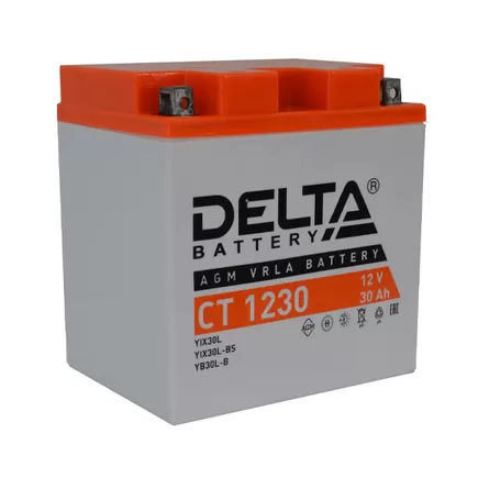 Delta AGM СТ 1230 30 A/h 300 A R+ 166x126x175 мм
