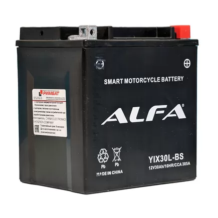 Alfa YIX30L-BS 30 A/h 385 A R+ 166x128x173 мм