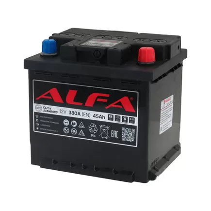 Alfa Standard 45 R 45 A/h 380 А R+ 207x175x190 мм