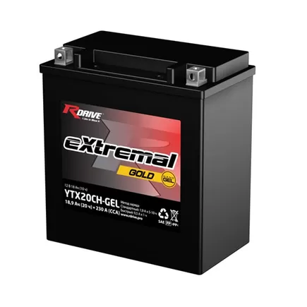 RDrive Extremal Gold YTX20CH-GEL 18 A/h 230 A L+ 150x87x161 мм
