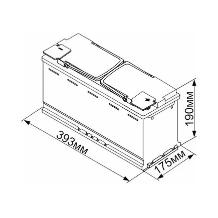 Rocket AGM 105 A/h 950 A R+ 393x175x190 мм
