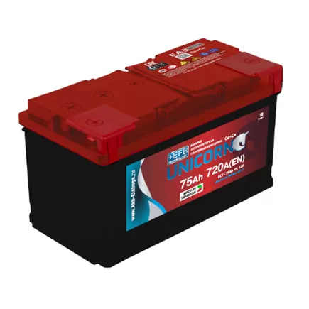 Unicorn +EFB 75 A/h 720 A R+ 278x175x190 мм