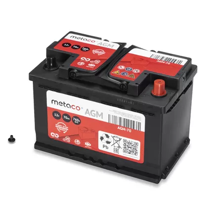 Metaco AGM 70 A/h 760 А R+ 278x175x190 мм