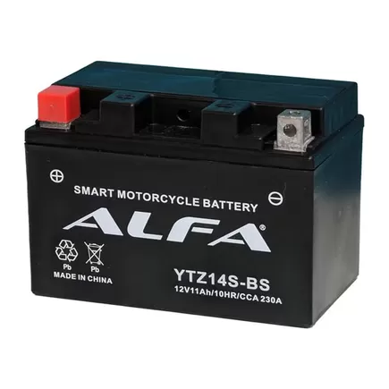 Alfa YTZ14S-BS 11 A/h 230 A L+ 150x88x110 мм