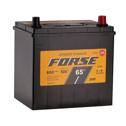 Forse Asia 75D23L 65 A/h 600 A R+ 230x173x204 мм