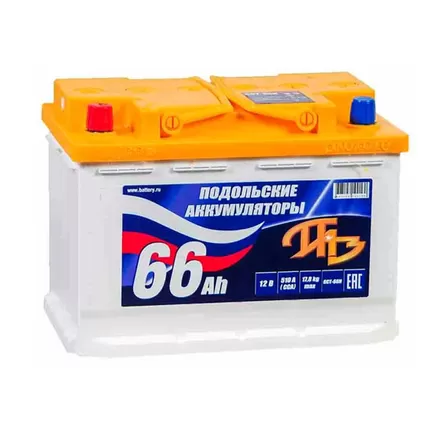 Подольские аккумуляторы 66 A/h 560 А L+ 278x175x190 мм