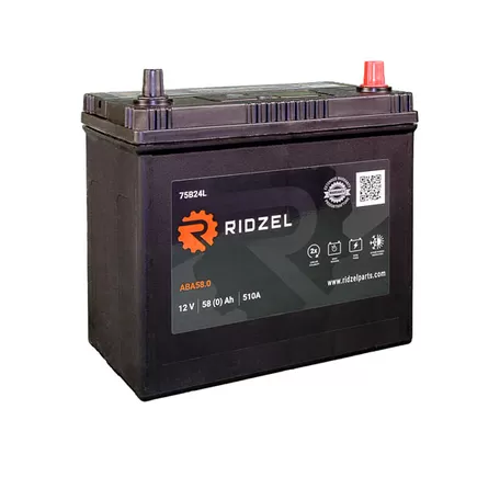 Ridzel ABA 58.0 58 A/h 510 A R+ 75B24L 238x128x200 мм