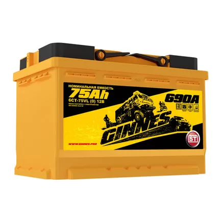 Giness 6СТ-75.0 75 A/H 690 A R+ 278x175x190 мм