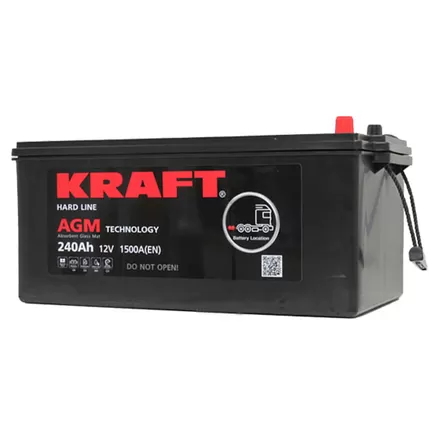 Kraft AGM 240 A/h 1500 А L+ 518x275x223 мм