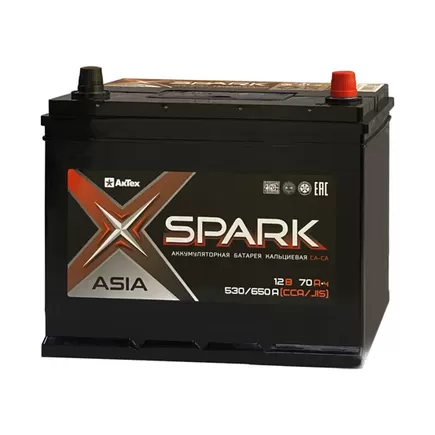 Spark Asia 70 A/h 650 A R+ 260x170x220 мм