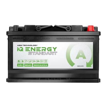 IQ Energy Standart AGM 80 A/h 900 A R+ 315х175х190 мм
