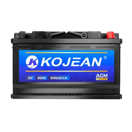 Kojean AGM 80 A/h 820 A R+ 315x175x190 мм