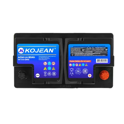 Kojean AGM 80 A/h 820 A R+ 315x175x190 мм