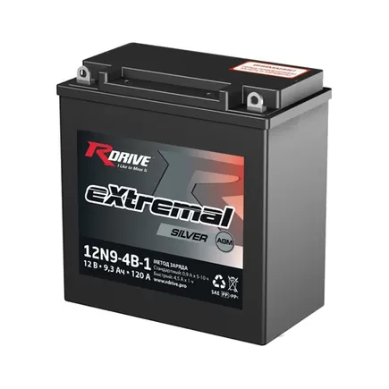 RDrive eXtremal Silver 12N9-4B-1 9 A/h 120 A L+ 135x75x139 мм