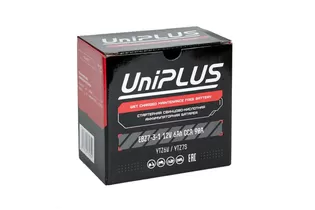 UniPlus AGM EBZ7-3-1 6 A/h 90 A R+ YTZ7S 114x70x106 мм