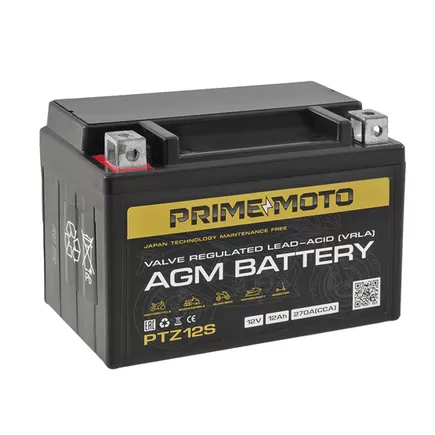 Prime PTZ12S 12 A/h 200 A L+ YTZ12S 150x87x110 мм