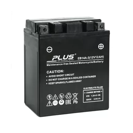 UniPlus AGM EB14A-4 12 A/h 210 A R+ YTX14AHL 130x90x160 мм