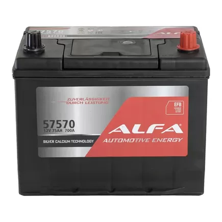 Alfa EFB Asia 75 A/h 700 A R+ 230x175x200 мм