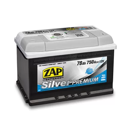 Zap Silver Premium 78 A/h 750 A R+ (578 45) 276x175x175 мм