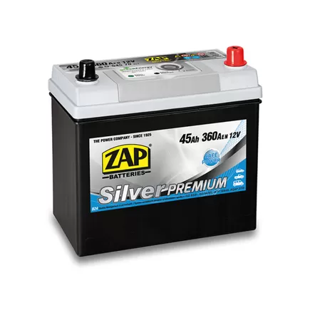 Zap Silver Premium Asia 45 A/h 360 A R+ (545 70) 238x128x200 мм