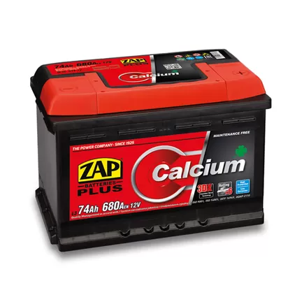 Zap Calcium Plus 74 A/h 680 A R+ 278х175х190 мм