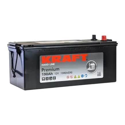 Kraft Premium 190 A/h 1300 A L+ 480x223x223 мм