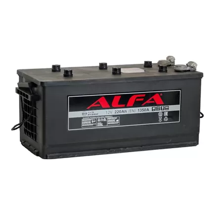 Alfa Truck 220 A/h 1350 А R+ 516x223x223 мм (БОЛТ)