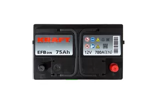 Kraft EFB Start&Stop 75 A/h 780 A R+ 278х175х190 мм