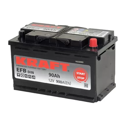 Kraft EFB Start&Stop 90 A/h 900 A R+ 315x175x190 мм