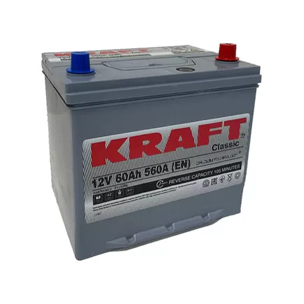 Kraft Classic Asia 60 JR 60 A/h 560 A R+ 230x175x200 мм