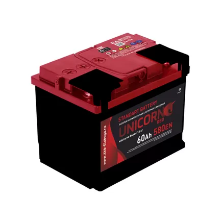 Unicorn Red 60 A/h 580 A R+ 242x175x190 мм